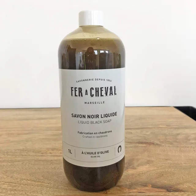 fer-cheval-savon-noir-liquide-m-nager-naturel-1l-olive image 1