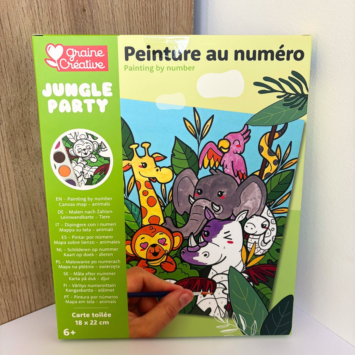 graine-cr-ative-peinture-num-ro-enfant-jungle-party-kit image 1